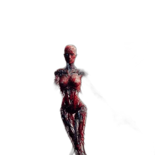 robot, dress, creature, weapon, concept art, 3d render, comic book art, pixel art transparent PNG cut-out