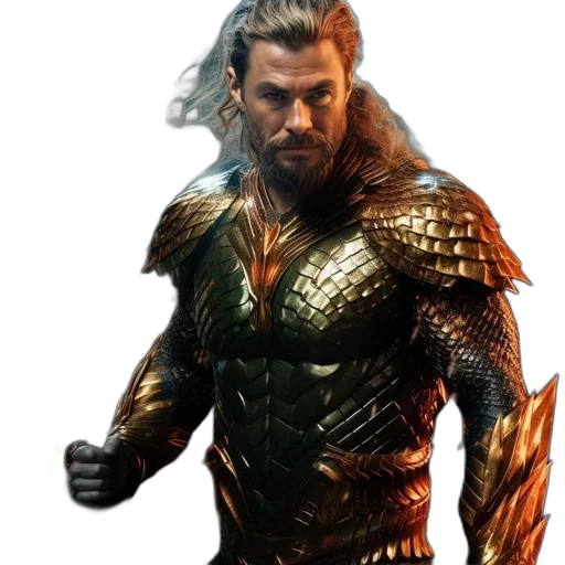 sword, concept art, comic book art, fantasy art, 3d render, aquaman, portrayed, chris transparent PNG cut-out