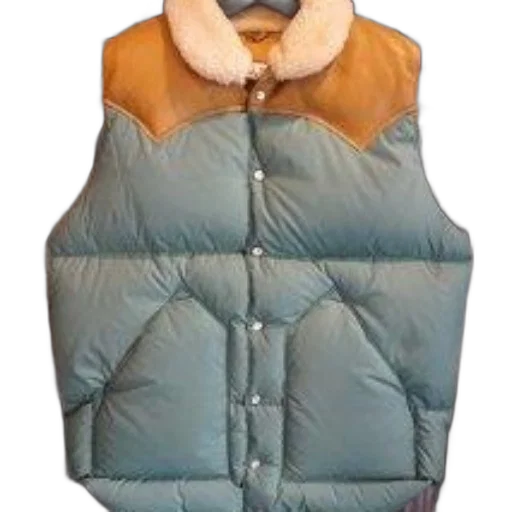 jacket, pastel, teal, puffer, vest, brown, leather, collar transparent PNG cut-out