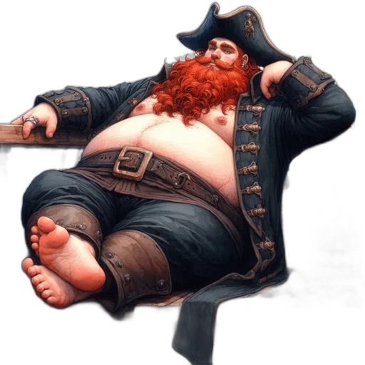 staff, jacket, concept art, fantasy art, photorealistic, 3d render, portly, pirate transparent PNG cut-out