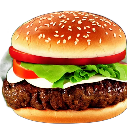 food, animal, weapon, crown, photorealistic, 3d render, pixel art, hamburger transparent PNG cut-out