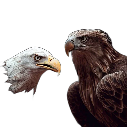 animal, photorealistic, concept art, watercolor, pixel art, two, distinct, types transparent PNG cut-out