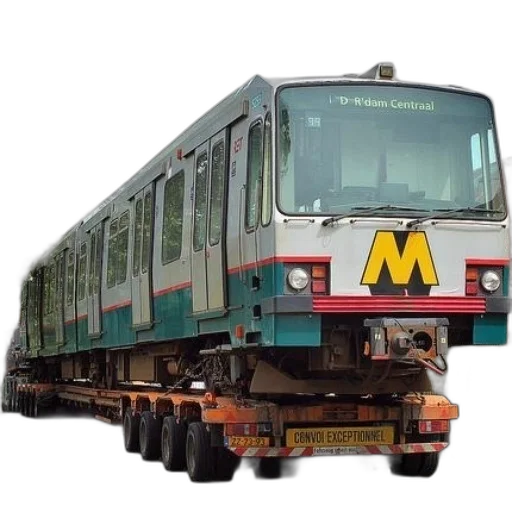 weapon, car, photorealistic, 3d render, train, being, transported, flatbed transparent PNG cut-out