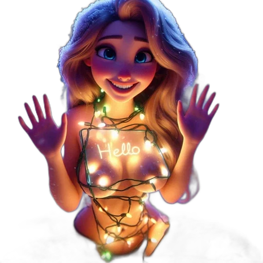 jewelry, dress, crown, 3d render, concept art, fantasy art, cartoon, neon lights transparent PNG cut-out