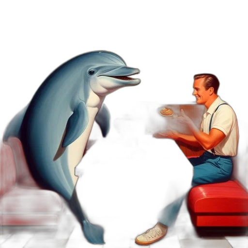 animal, furniture, creature, robot, concept art, vaporwave, photorealistic, 3d render transparent PNG cut-out