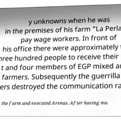 text, excerpt, spanish, describes, event, involving, farm, named transparent PNG cut-out