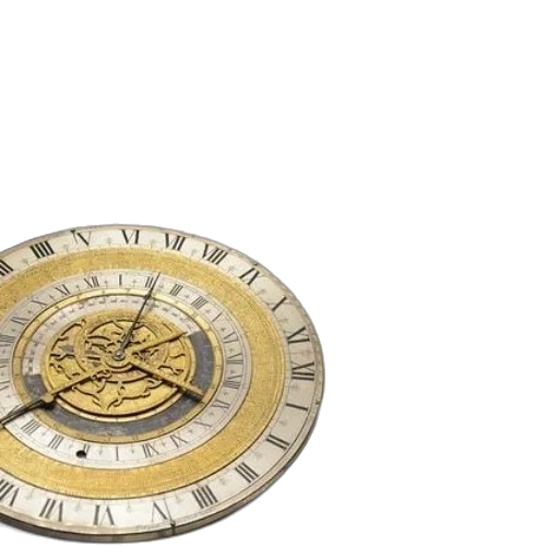 jewelry, 3d render, two, ornate, clocks, roman, numerals, display transparent PNG cut-out