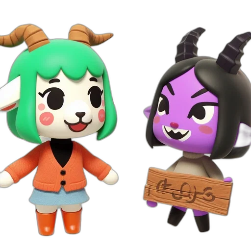 3d render, concept art, fantasy art, cartoon, two, cartoonish, characters, feature transparent PNG cut-out