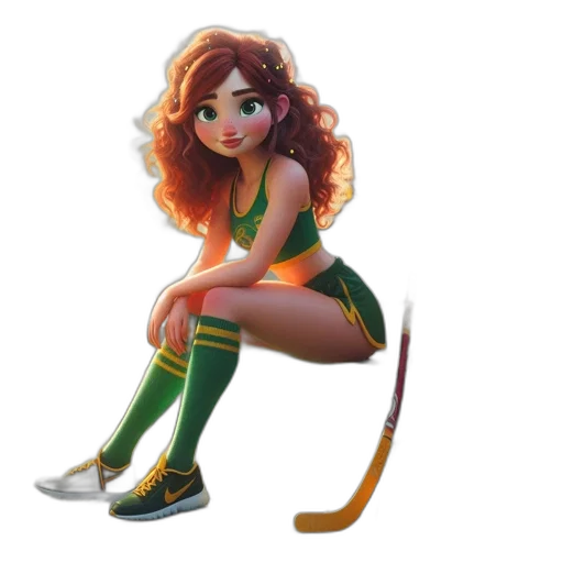 staff, concept art, fantasy art, cartoon, comic book art, green, female, character transparent PNG cut-out