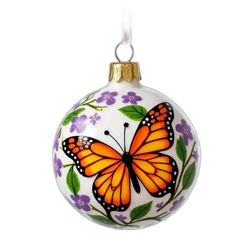 jewelry, photorealistic, glass, ornament, butterfly, design, hangs, red transparent PNG cut-out