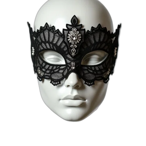 mask, crown, jewelry, face, 3d render, photorealistic, fantasy art, close-up transparent PNG cut-out