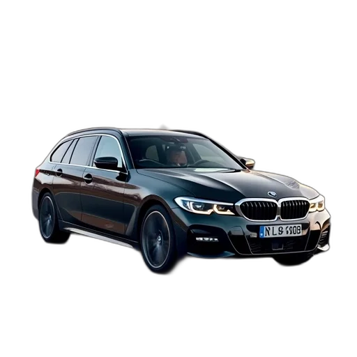 car, photorealistic, 3d render, bmw transparent PNG cut-out