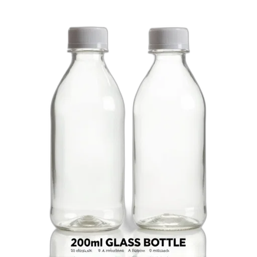bottle, 3d render, photorealistic, two, clear, glass, bottles, white transparent PNG cut-out