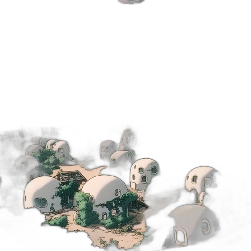 robot, concept art, fantasy art, 3d render, pixel art, fog, forest, snow transparent PNG cut-out