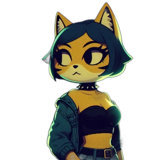jacket, staff, animal, mask, pixel art, concept art, cartoon, 3d render transparent PNG cut-out
