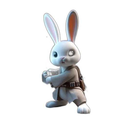 weapon, animal, robot, staff, 3d render, concept art, cartoon, pixel art transparent PNG cut-out