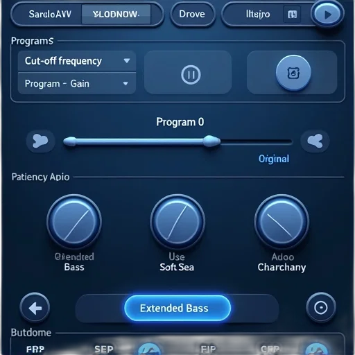 blue, screenshot, software, interface, various, audio, processing, options transparent PNG cut-out