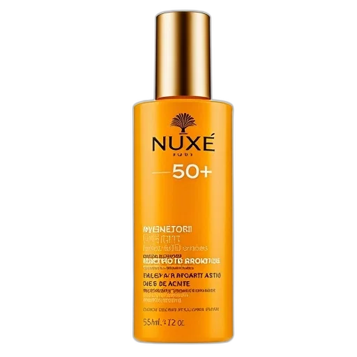 bottle, nuxe, sun, high, protection, sunscreen, golden, cap transparent PNG cut-out