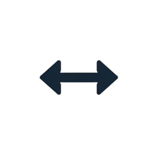 furniture, stylized, icon, two, black, arrows, pointing, opposite transparent PNG cut-out