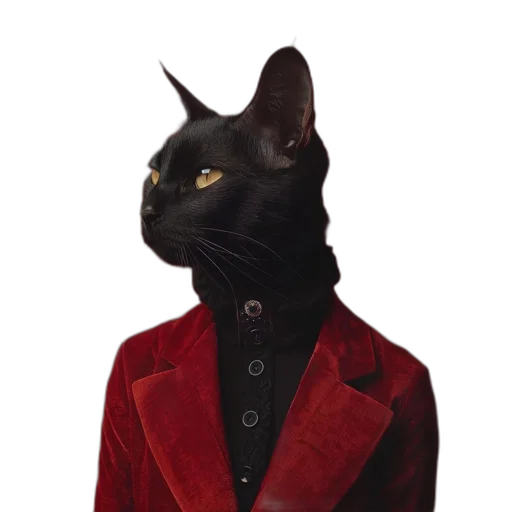 jacket, staff, animal, mask, concept art, photorealistic, fantasy art, pixel art transparent PNG cut-out
