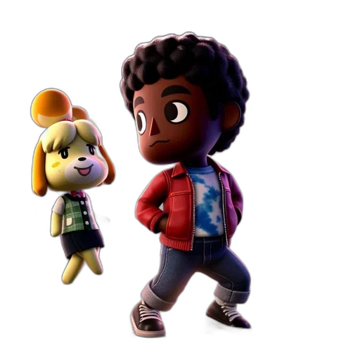 jacket, concept art, 3d render, cartoon, pixel art, three, animated, characters transparent PNG cut-out