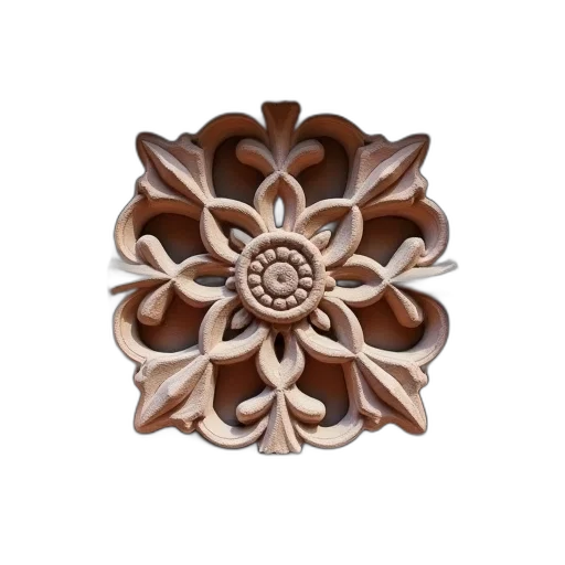 jewelry, flower, crown, furniture, 3d render, photorealistic, earth tones, dark transparent PNG cut-out