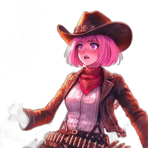 jacket, weapon, hat, staff, concept art, fantasy art, anime, 3d render transparent PNG cut-out