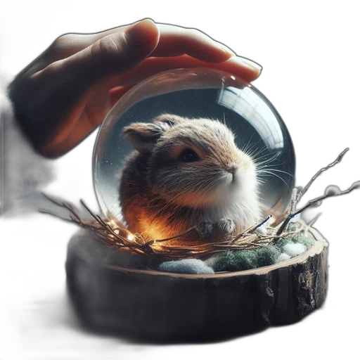 animal, creature, hat, photorealistic, concept art, 3d render, fantasy art, fire transparent PNG cut-out
