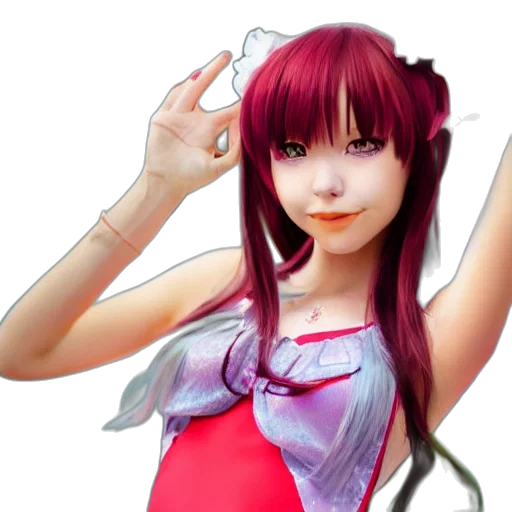 dress, robot, anime, 3d render transparent PNG cut-out
