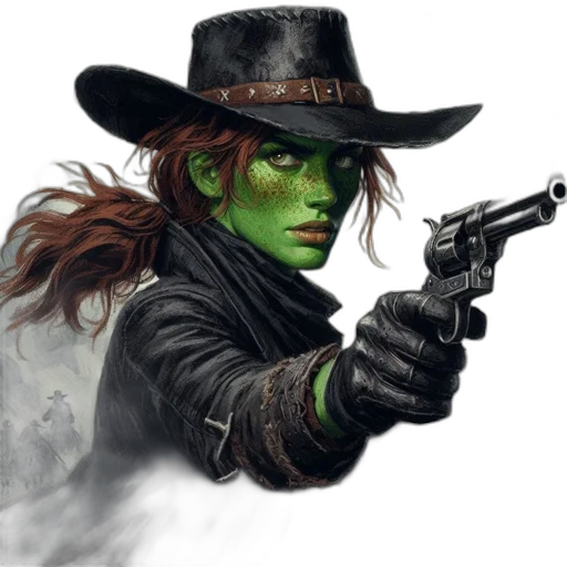 weapon, staff, hat, concept art, photorealistic, fantasy art, comic book art, green transparent PNG cut-out