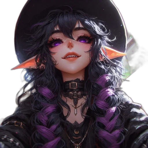 hat, crown, face, dragon, fantasy art, anime, concept art, cyberpunk transparent PNG cut-out