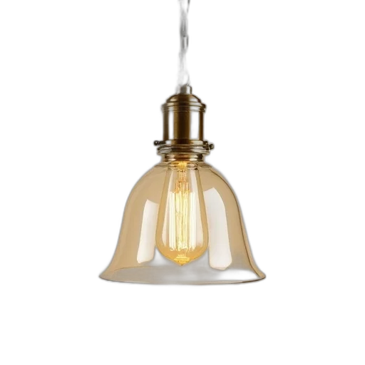 3d render, earth tones, classic, glass, pendant, light, clear, shade transparent PNG cut-out