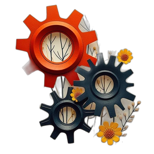 jewelry, flower, 3d render, concept art transparent PNG cut-out