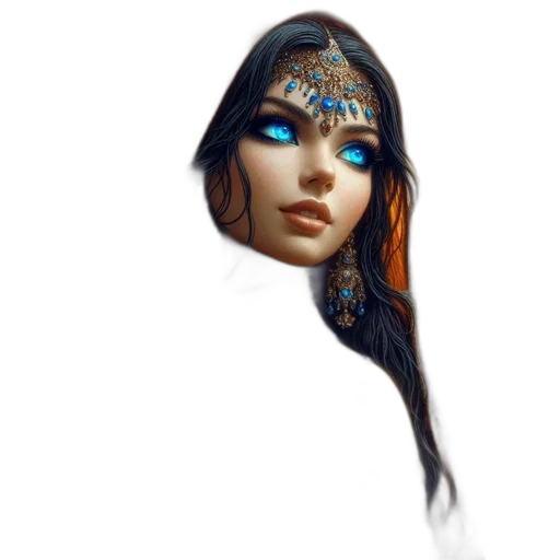 mask, face, staff, jewelry, fantasy art, concept art, photorealistic, pixel art transparent PNG cut-out