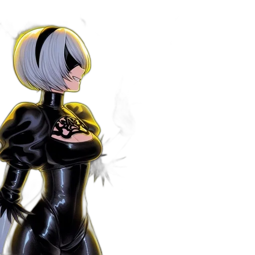 dress, robot, comic book art, concept art, anime, 3d render, dark, golden transparent PNG cut-out