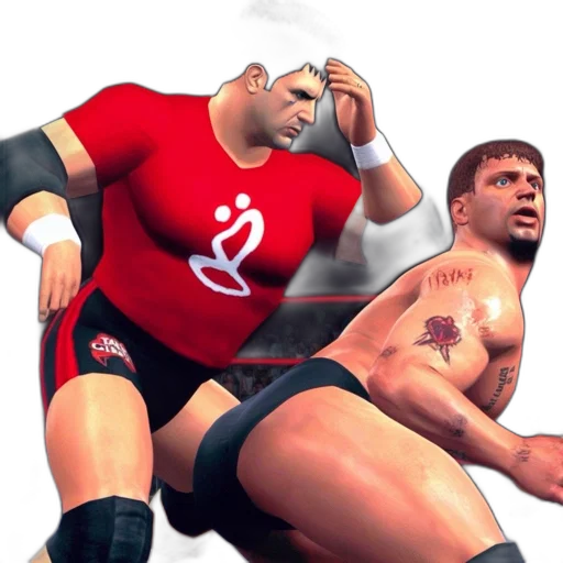 3d render, concept art, two, men, wrestle, ring, before, audience transparent PNG cut-out