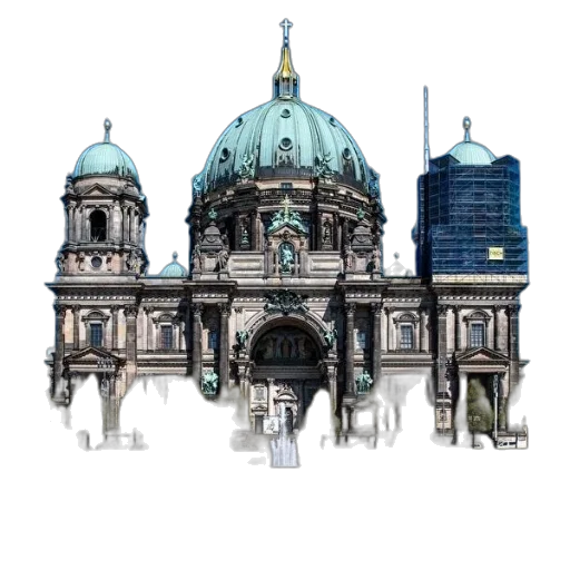 building, umbrella, 3d render, concept art, photorealistic, pixel art, grand, cathedral transparent PNG cut-out