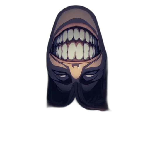 mask, face, creature, hat, concept art, comic book art, 3d render, pixel art transparent PNG cut-out