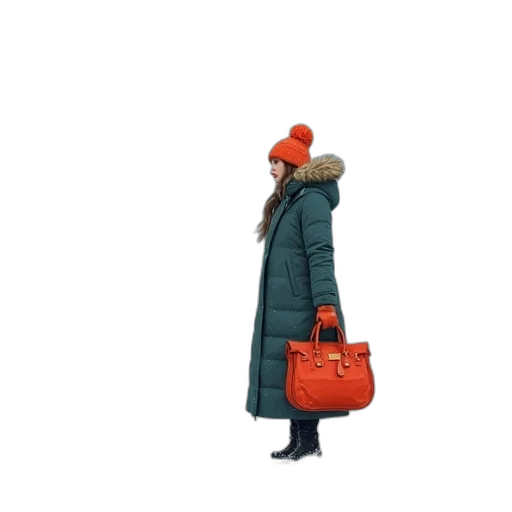 hat, jacket, staff, umbrella, 3d render, concept art, photorealistic, watercolor transparent PNG cut-out