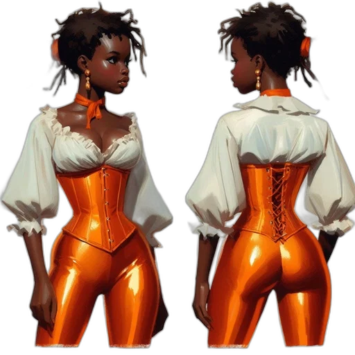 dress, jacket, concept art, fantasy art, comic book art, pixel art, golden, earth tones transparent PNG cut-out