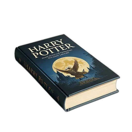 book, titled, harry, potter, prisoner, azkaban, cover, featuring transparent PNG cut-out