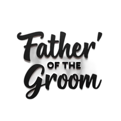 second, image, shows, same, stylized, text, father, groom transparent PNG cut-out