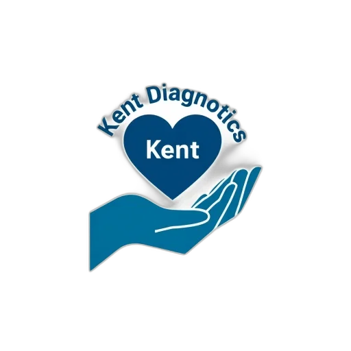 stylized, image, hand, holding, heart, words, kent, diagnostics transparent PNG cut-out