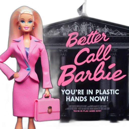poster, features, playful, image, barbie, doll, pink, business transparent PNG cut-out