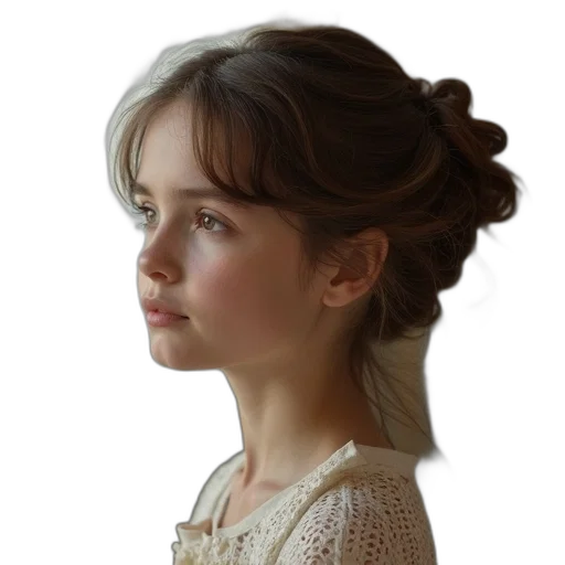 face, crown, dress, hair, photorealistic, oil painting, fantasy art, concept art transparent PNG cut-out