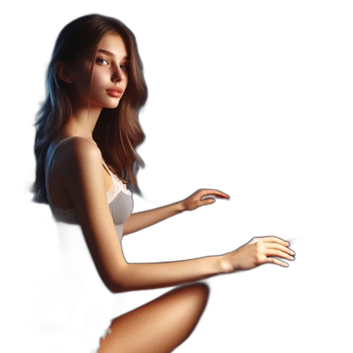 dress, jewelry, creature, face, photorealistic, concept art, pixel art, 3d render transparent PNG cut-out