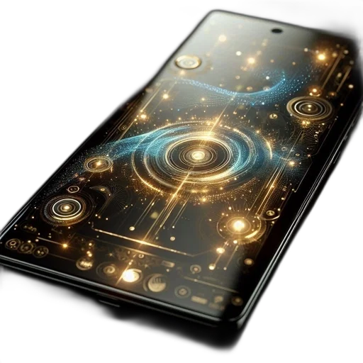 concept art, outer space, futuristic, digital, artwork, interconnected, circles, lines transparent PNG cut-out