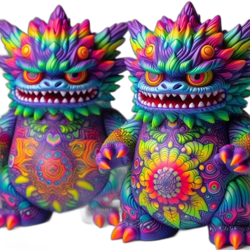 dragon, 3d render, vibrant, dragon-like, creatures, intricate, patterns, designs transparent PNG cut-out