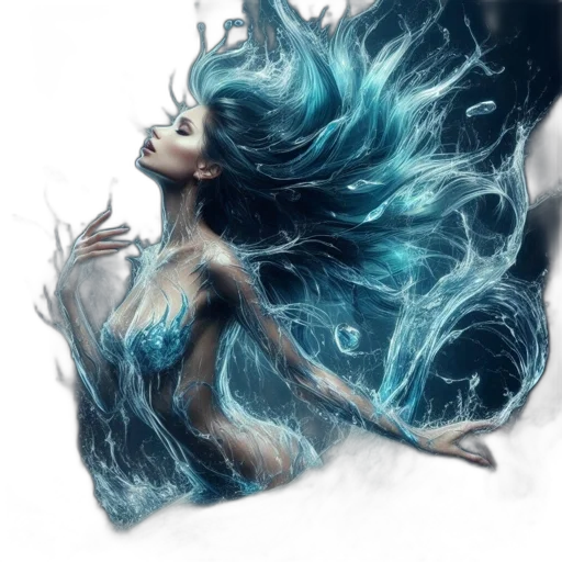 hair, creature, dress, dragon, fantasy art, concept art, photorealistic, comic book art transparent PNG cut-out