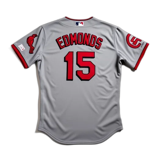 gray, baseball, jersey, number, back, name, edmonds, front transparent PNG cut-out